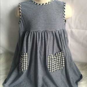 De Cavana girl's Blue and white stripes top